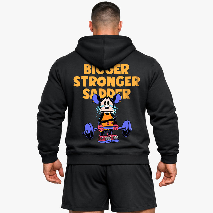 Grotere, sterkere Sadder (rugafdruk) hoodie