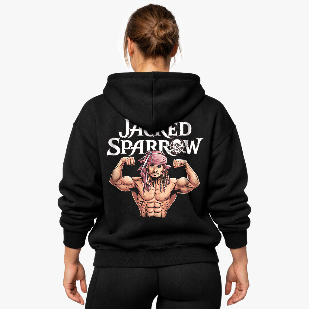 Sudadera extragrande con capucha Jacked Sparrow (estampado en la espalda)
