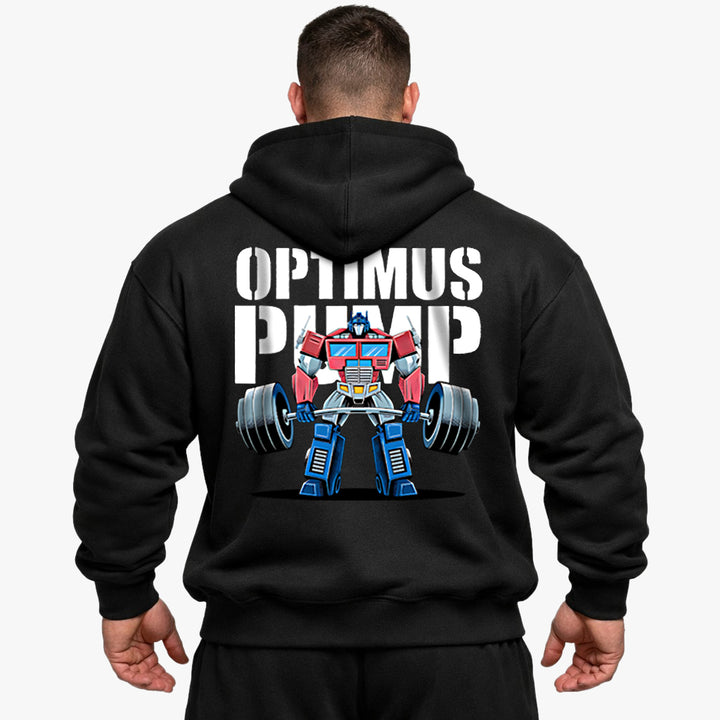 Sweat à capuche surdimensionné Optimus Pump (impression au dos)