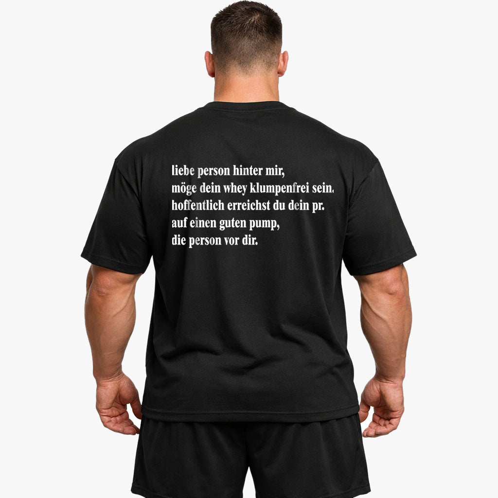 liebe person hinter mir (Backprint) Oversized Shirt