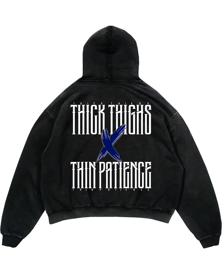 Thick Thighs & Thin Patience Oversized Hoodie