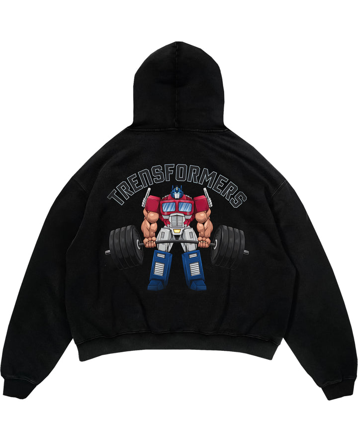 Sweat à capuche surdimensionné Transformers (imprimé au dos)